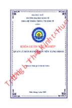 Quản lý bán hàng trên nền tảng odoo