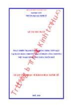 Phát triển thanh toán không dùng tiền mặt  tại ngân hàng thương mại cổ phần công thương việt nam chi nhánh thừa thiên huế