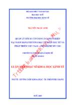 Quản lý rủi ro tín dụng doanh nghiệptại ngân hàng thương mại cổ phần đầu tư và phát triển việt nam   chi nhánh mỹ tho.