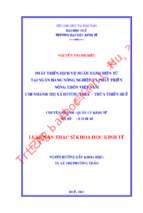 Phát triển dịch vụ ngân hàng điện tử tại ngân hàng nông nghiệp và phát triển nông thôn việt nam chi nhánh thị xã hương thủy – thừa thiên huế.