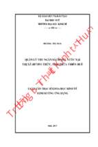 Quản lý thu ngân sách nhà nước tại thị xã hương thủy, tỉnh thừa thiên huế