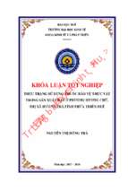 Thực trạng sử dụng thuốc bảo vệ thực vật trong sản xuất rau ở phường hương chữ, thị xã hương trà,tỉnh thừa thiên huế