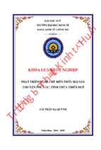 Phát triển nghề chế biến thủy hải sản ở huyện phú lộc, tỉnh thừa thiên huế.