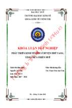 Phát triển kinh tế biển ở huyện phú vang, tỉnh thừa thiên huế.