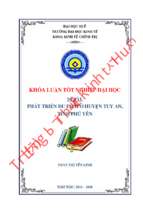 Phát triển du lịch ở huyện tuy an, tỉnh phú yên.