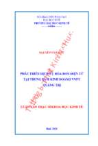 Phát triển dịch vụ hóa đơn điện tử tại trung tâm kinh doanh vnpt quảng trị.