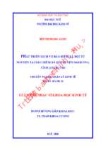 Phát triển dịch vụ bảo hiểm xã hội tự nguyện tại bảo hiểm xã hội huyện đakrông, tỉnh quảng trị