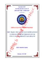 Thực trạng công tác kế toán chi phí sản xuất và tính giá thành sản phẩm xây lắp tại  công ty trách nhiệm hữu hạn anh quân