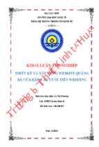 Thiết kế và xây dựng website quảng bá cửa hàng áo cưới tiên wedding.