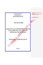 Sự hài lòng của người dân đối với dịch vụ hành chính công tại các phường trên địa bàn thành phố huế