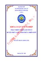 Phát triển nghề làm nón ở huyện phú vang, tỉnh thừa thiên huế