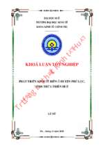 Phát triển kinh tế biển ở huyện phú lộc, tỉnh thừa thiên huế.