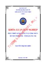 Phát triển kinh tế hộ ở xã vĩnh thủy  huyện vĩnh linh   tỉnh quảng trị