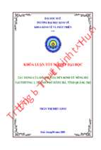 Tác động của đô thị hóa đến kinh tế nông hộ tại phường 2, thành phố đông hà, tỉnh quảng trị