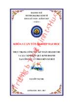 Thực trạng công tác kế toán doanh thu và xác định kết quả kinh doanh tại công ty cổ phần bến xe huế