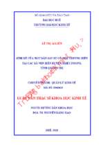 Sinh kế của ngư dân sau sự cố môi trường biển tại các xã ven biển huyện triệu phong, tỉnh quảng trị