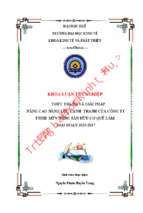 Thực trạng và giải pháp nâng cao năng lực cạnh  tranh của công ty tnhh  mtv nông sản hữu cơ quế lâm giai đoạn 2015 2017