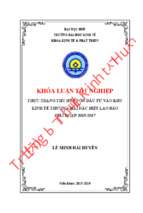 Thực trạng thu hút vốn đầu tư vào khu kinh tế thương mại đặc biệt lao bảo giai đoạn 2015 2017