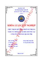 Thực trạng kế toán thuế giá trị gia tăng và thuế bảo vệ môi trường tại công ty xăng dầu quảng trị