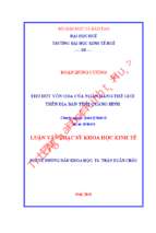 Thu hút vốn oda của ngân hàng thế giới trên địa bàn tỉnh quảng bình