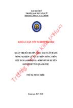 Quản trị rủi ro tín dụng tại ngân hàng nông nghiệp và phát triển nông thôn việt nam (agribank) – chi nhánh huyện gio linh, tỉnh quảng trị