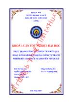 Thực trạng công tác phân tích kết quả hoạt động kinh doanh tại công ty trách nhiệm hữu hạn một thành viên phước kỷ