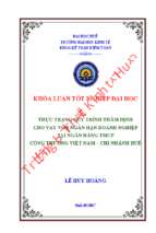 Thực trạng quy trình thẩm định cho vay vốn ngắn hạn doanh nghiệp tại ngân hàng tmcp công thương việt nam – chi nhánh huế