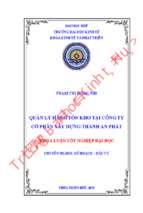 Quản lý hàng tồn kho tại công ty cổ phần xây dựng thành an phát