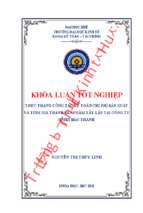 Thực trạng công tác kế toán chi phí sản xuất và tính giá thành sản phẩm xây lắp tại công ty tnhh bảo thành