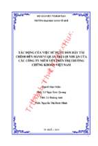 Tác động của việc sử dụng đòn bẩy tài chính đến hành vi quản trị lợi nhuận của các công ty niêm yết trên thị trường chứng khoán việt nam