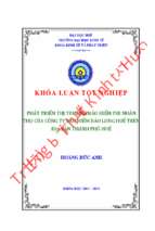 Phát triển thị trường bảo hiểm phi nhân thọ của công ty bảo hiểm bảo long huế trên địa bàn thành phố huế