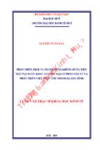 Phát triển dịch vụ thanh toán không dùng tiền mặt tại ngân hàng thương mại cổ phần đầu tư và phát triển việt nam – chi nhánh quảng bình