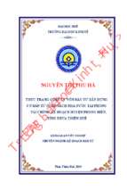 Thực trạng quản lý vốn đầu tư xây dựng cơ bản từ ngân sách nhà nước tại phòng tài chính  kế hoạch huyện phong điền, tỉnh thừa thiên huế