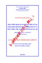 Phát triển dịch vụ ngân hàng điện tử tại ngân hàng thương mại cổ phần đầu tư và phát triển việt nam   chi nhánh quảng trị.