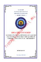 Tác động của thù đến động lực làm việc của người lao động trực tiếp tại công ty tnhh mtv tổng công ty 15 – chi nhánh 79.