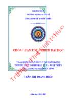 Thẩm định dự án đầu tư tại ngân hàng thương mại cổ phần đầu tư và phát triển việt nam chi nhánh hà tĩnh