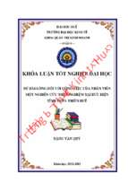 Sự hài lòng của nhân viên đối với công việc, một nghiên cứu thực nghiệm tại bưu điên tỉnh thừa thiên huế.