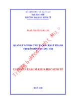 Quản lý nguồn thu tại đài phát thanh truyền hình quảng trị