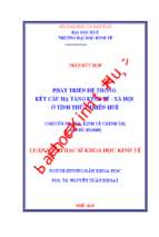 Phát triển hệ thống kết cấu hạ tầng kinh tế   xã hội ở tỉnh thừa thiên huế.