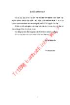 Quản trị rủi ro tín dụng cho vay tại ngân hàng tmcp sài gòn – hà nội   chi nhánh huế