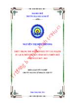 Thực trạng thu hút vốn đầu tư vào ngành du lịch trên địa bàn tỉnh thừa thiên huế giai đoạn 2017   2019