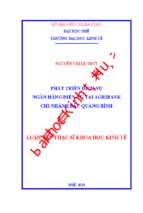 Phát triển dịch vụ ngân hàng điện tử tại agribank chi nhánh bắc quảng bình.