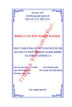 Thực trạng công tác kế toán thuế giá trị gia tăng và thuế thu nhập doanh nghiệp tại công ty cổ phần 1 5
