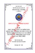 Thực trạng công tác kiểm toán khoản mục nợ phải trả nhà cung cấp trong kiểm toán báo cáo tài chính do công ty tnhh kiểm toán và kế toán aac thực hiện