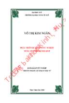 Phát triển du lịch nông nghiệp vùng ven thành phố huế