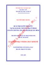 Quản trị nguồn nhân lực tại ngân hàng thương mại cổ phần sài gòn thương tín chi nhánh quảng bình