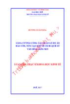 Tăng cường công tác quản lý dự án bảo tồn, tôn tạo khu di tích lịch sử văn hóa làng sen.