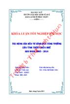 Tác động của đầu tư công đến tăng trưởng của tỉnh thừa thiên huế giai đoạn 2005   2014