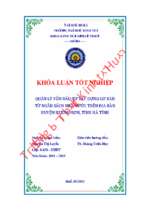 Quản lý vốn đầu tư xây dựng cơ bản từ ngân sách nhà nước trên địa bàn huyện hương sơn, tỉnh hà tĩnh