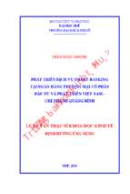 Phát triển dịch vụ smart banking tại ngân hàng thương mại cổ phần đầu tư và phát triển việt nam   chi nhánh quảng bình